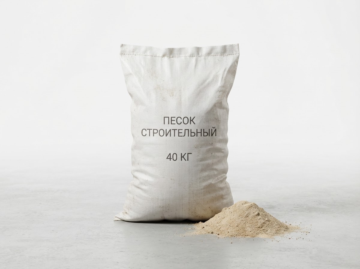 Песок строительный, 40 кг
